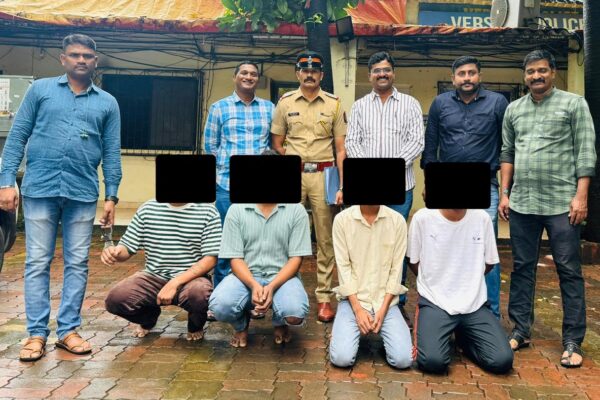 चाकूने वार करून रिक्षाचालकाला लुटणाऱ्या चौघांना अटक । Four arrested for robbing